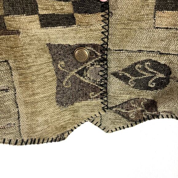 Vintage Expose Womens Chenille Waistcoat Jacket Blazer Medium Made in the USA - Picture 5 of 6